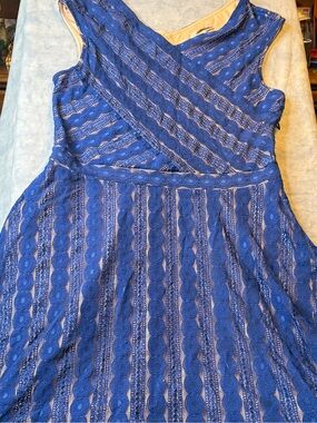 Blue Lace Fit-and-Flare Dress signature Harper dress